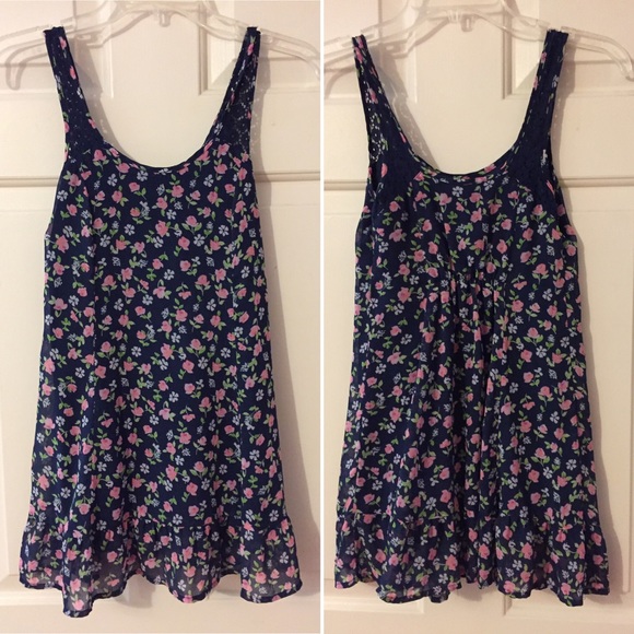 Abercrombie Girls Blue Floral Dress - Picture 2 of 7